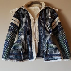 Sacai quilted jacket with detachable hood